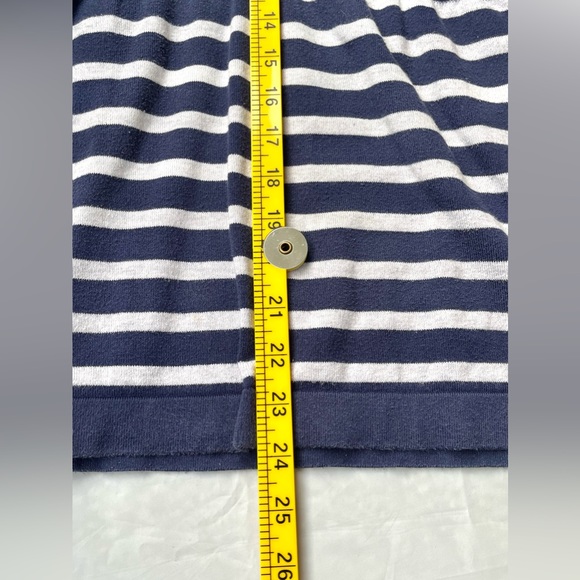 BODEN Striped Top UK 10 Lightweight/Indigo Blue/Nautical/Coastal/Knitted - Picture 11 of 14
